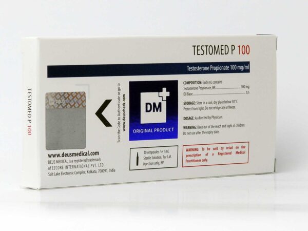 Testomed P 100mg – Testosterone Propionate – Deus Medical - Image 2